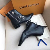 Louis Vuitton LV Women Jumble Flat Ankle Boot in Calf Leather-Black (1)