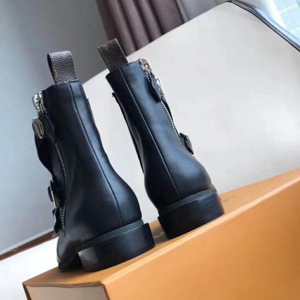 Louis Vuitton LV Women Jumble Flat Ankle Boot in Calf Leather-Black (8)