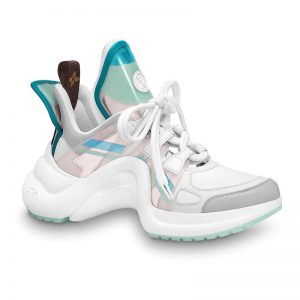 Louis Vuitton LV Women LV Archlight Sneaker in Leather and Technical Fabrics-Aqua