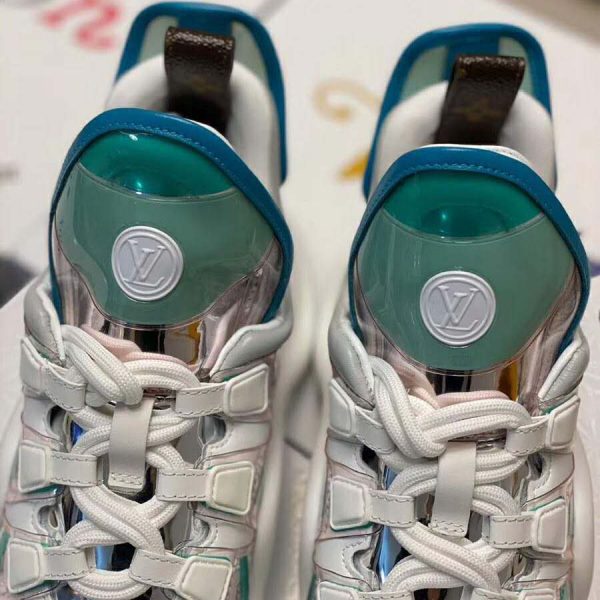 Louis Vuitton LV Women LV Archlight Sneaker in Leather and Technical Fabrics-Aqua (7)