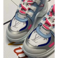 Louis Vuitton LV Women LV Archlight Sneaker in Leather and Technical Fabrics-Blue (1)