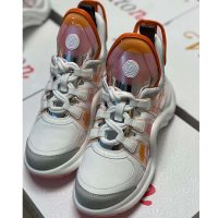 Louis Vuitton LV Women LV Archlight Sneaker in Leather and Technical Fabrics-Orange (1)