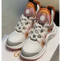 Louis Vuitton LV Women LV Archlight Sneaker in Leather and Technical Fabrics-Orange (1)