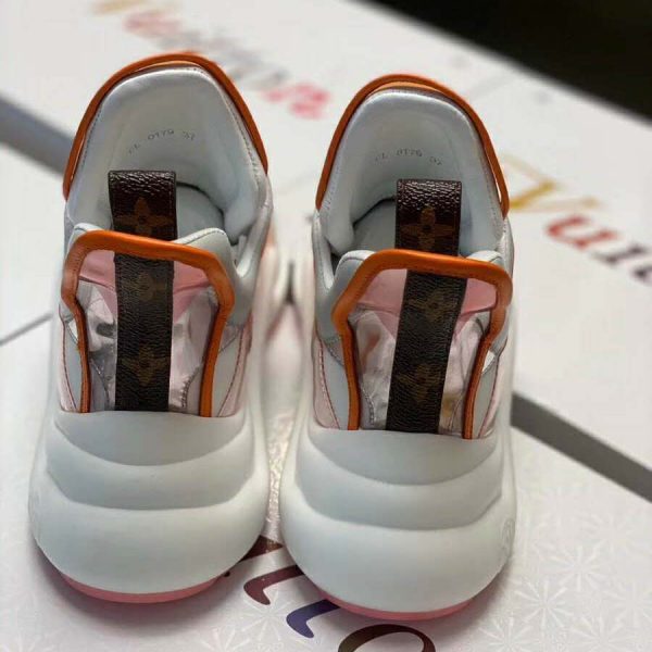 Louis Vuitton LV Women LV Archlight Sneaker in Leather and Technical Fabrics-Orange (7)