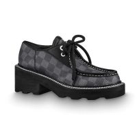 Louis Vuitton LV Women LV Beaubourg Platform Derby in Damier Graphite Canvas-Grey (1)