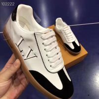 Louis Vuitton LV Women LV Frontrow Sneaker in Calf Leather and Suede Calf Leather-Black (1)