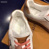 Louis Vuitton LV Women LV Frontrow Sneaker in Calf Leather and Suede Calf Leather-Pink (1)