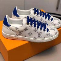 Louis Vuitton LV Women LV Frontrow Sneaker in Monogram-Print Textile-Blue (1)