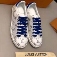 Louis Vuitton LV Women LV Frontrow Sneaker in Monogram-Print Textile-Blue (1)