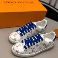 Louis Vuitton LV Women LV Frontrow Sneaker in Monogram-Print Textile-Blue (1)