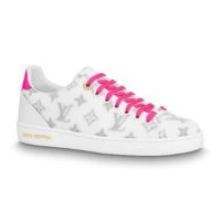 Louis Vuitton LV Women LV Frontrow Sneaker in Monogram-Print Textile-Pink (1)