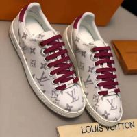 Louis Vuitton LV Women LV Frontrow Sneaker in Monogram-Print Textile-Pink (1)