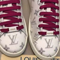 Louis Vuitton LV Women LV Frontrow Sneaker in Monogram-Print Textile-Pink (1)