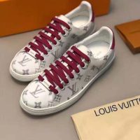 Louis Vuitton LV Women LV Frontrow Sneaker in Monogram-Print Textile-Pink (1)