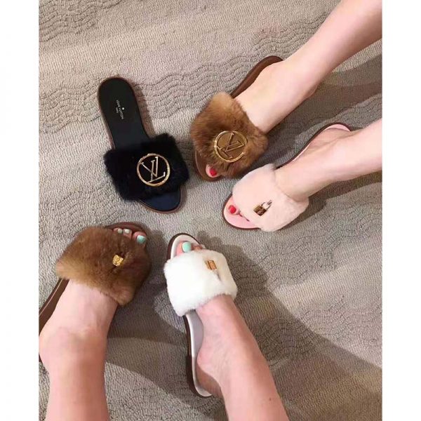 Louis Vuitton LV Women Lock It Mule in Mink and Leather-Brown (1)