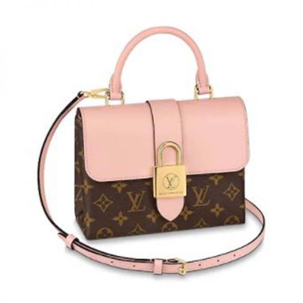 Louis Vuitton LV Women Locky BB Bag in Monogram Coated Canvas and Smooth Cowhide Leather-Pink