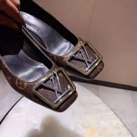 Louis Vuitton LV Women Madeleine Pump in Patent Monogram Canvas and Leather 7.5 cm Heel-Brown (1)