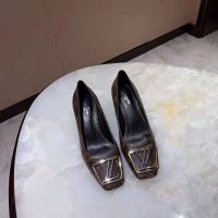 Louis Vuitton LV Women Madeleine Pump in Patent Monogram Canvas and Leather 7.5 cm Heel-Brown (1)