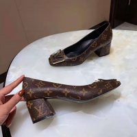 Louis Vuitton LV Women Madeleine Pump in Patent Monogram Canvas and Leather 7.5 cm Heel-Brown (1)