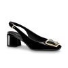 Louis Vuitton LV Women Madeleine Slingback Pump in Patent Calf Leather-Black