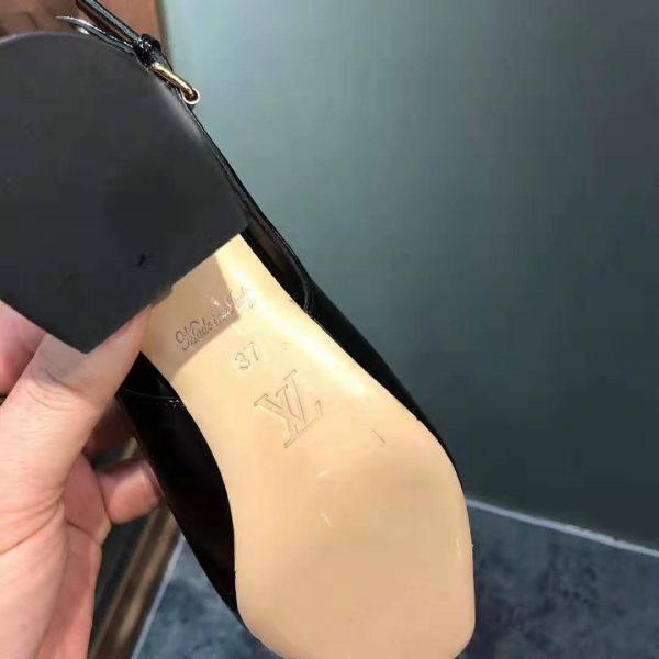 Louis Vuitton LV Women Madeleine Slingback Pump in Patent Calf Leather-Black (10)