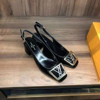 Louis Vuitton LV Women Madeleine Slingback Pump in Patent Calf Leather-Black (1)