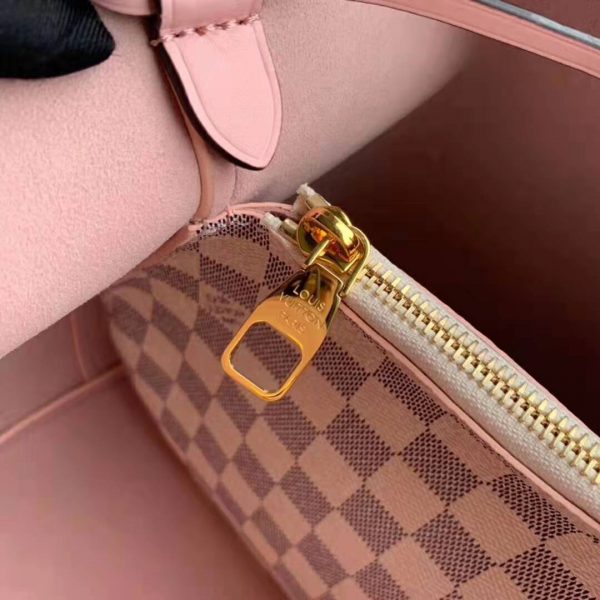 Louis Vuitton LV Women NéoNoé Bucket Bag in Damier Azur Canvas-Pink (10)