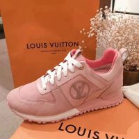 Louis Vuitton LV Women Run Away Sneaker in Suede Calf Leather-Pink (1)