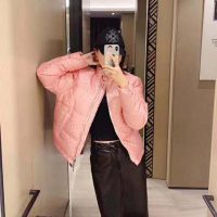 Louis Vuitton LV Women Short Down Jacket in Regular Fit-Pink (1)