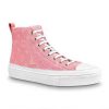 Louis Vuitton LV Women Stellar Sneaker Boot in Pink Monogram Denim