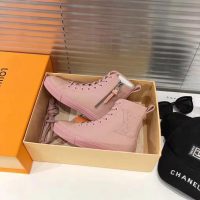 Louis Vuitton LV Women Stellar Sneaker Boot in Soft Pink Calfskin Leather (1)