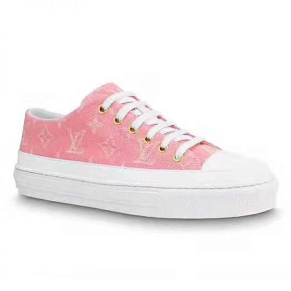 Louis Vuitton LV Women Stellar Sneaker in Pink Monogram Denim (1)