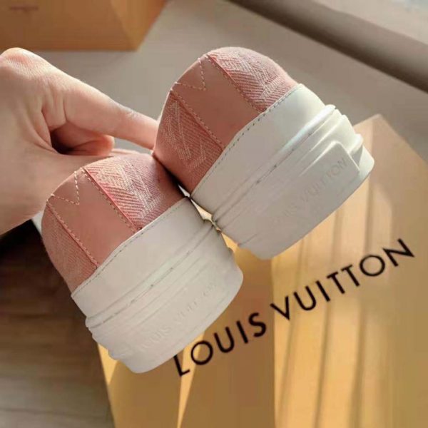 Louis Vuitton LV Women Stellar Sneaker in Pink Monogram Denim (6)
