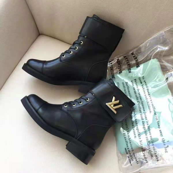 Louis Vuitton LV Women Wonderland Ranger Boot in Plain Calf Leather-Black (3)