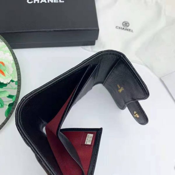 Chanel Women Classic Small Flap Wallet in Lambskin & Gold-Tone Metal-Black (9)