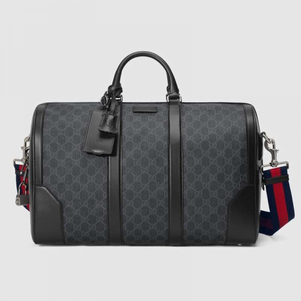 Gucci GG Men GG Black Carry-On Duffle in BlackGrey Soft GG Supreme (1)