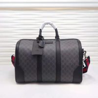 Gucci GG Men GG Black Carry-On Duffle in BlackGrey Soft GG Supreme (1)