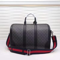 Gucci GG Men GG Black Carry-On Duffle in BlackGrey Soft GG Supreme (1)