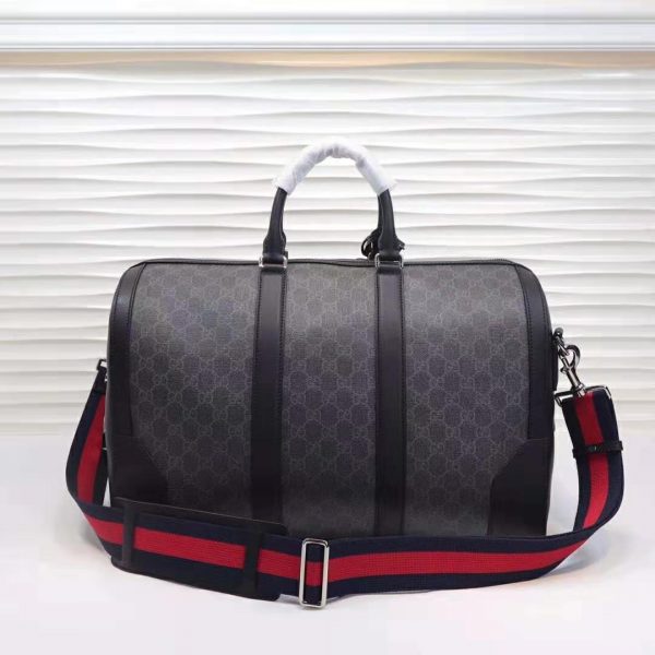 Gucci GG Men GG Black Carry-On Duffle in BlackGrey Soft GG Supreme (4)