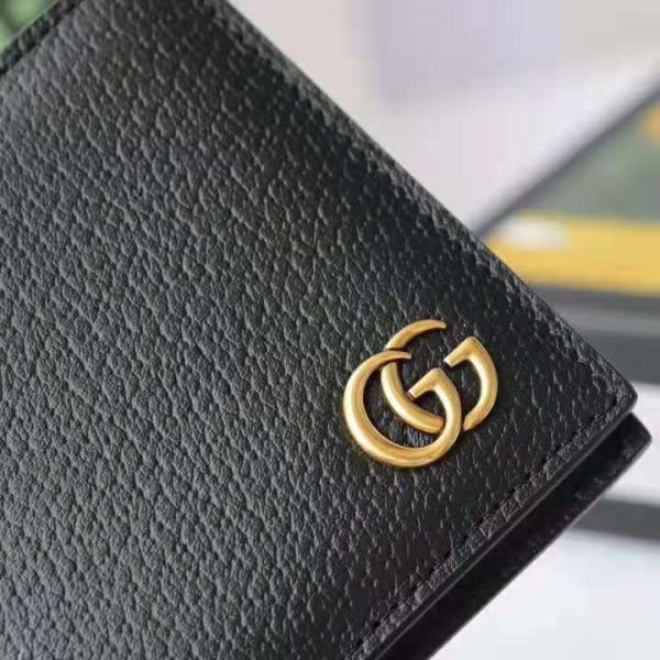 Gucci GG Men GG Marmont Leather Bi-Fold Wallet in Black in Calfskin Leather (7)