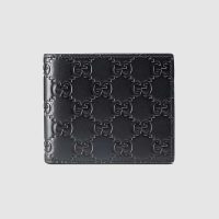 Gucci GG Men Gucci Signature Bi-Fold Wallet in Black Leather (1)