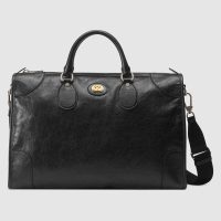 Gucci GG Men Medium Soft Leather Duffle in Black Soft Leather (1)
