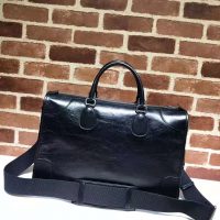 Gucci GG Men Medium Soft Leather Duffle in Black Soft Leather (1)
