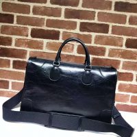 Gucci GG Men Medium Soft Leather Duffle in Black Soft Leather (1)