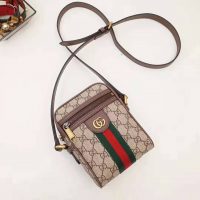 Gucci GG Men Ophidia GG Shoulder Bag in BeigeEbony GG Supreme Canvas (1)