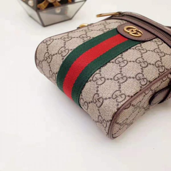 Gucci GG Men Ophidia GG Shoulder Bag in BeigeEbony GG Supreme Canvas (8)