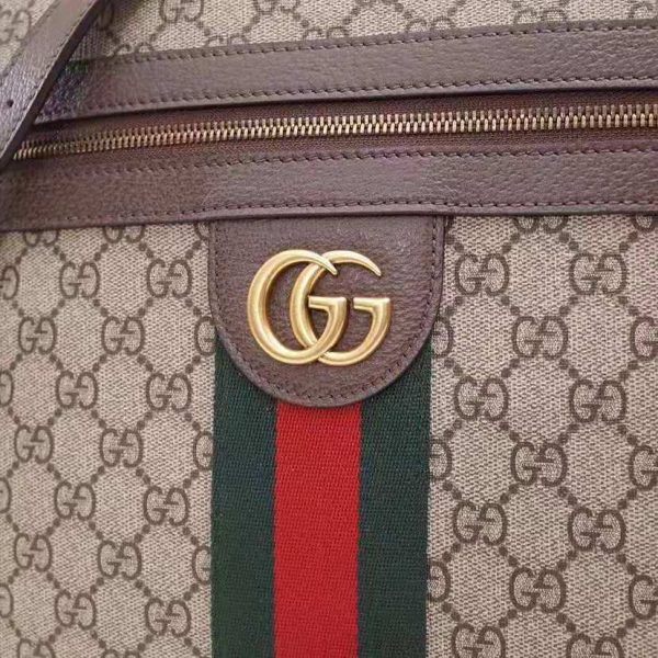 Gucci GG Men Ophidia GG Small Messenger Bag in BeigeEbony Soft GG Supreme Canvas (3)
