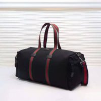 Gucci GG Men Technical Canvas Duffle in Black Technical Canvas (1)