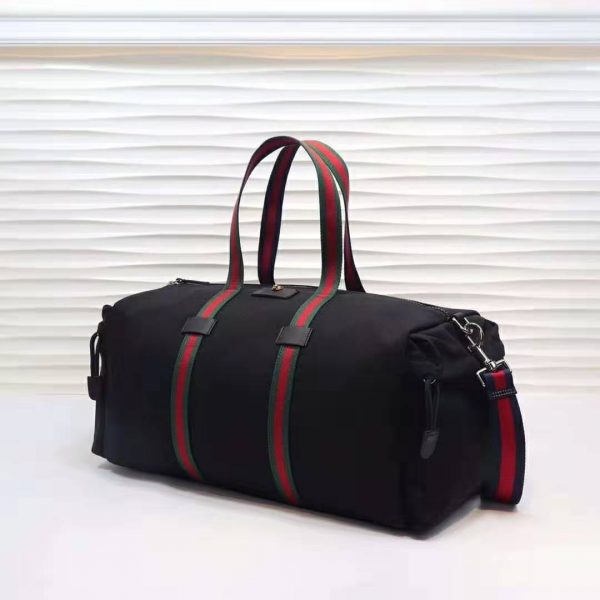 Gucci GG Men Technical Canvas Duffle in Black Technical Canvas (10)