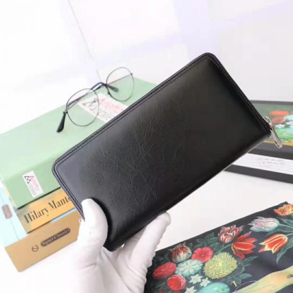 Gucci GG Men Zip Around Wallet with Interlocking G in Black Soft Leather (3)